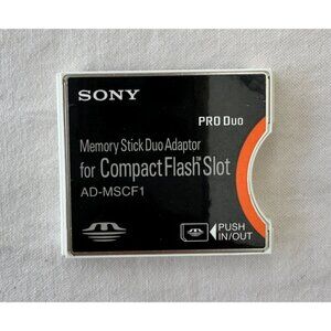 Sony Pro Duo Memory Stick Duo Adapter For CompactFlash Slot AD-MSCF1